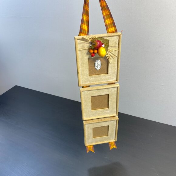 Triple Wooden Picture Frame, Wall Hanging Mirror Frame, Three Vertical Photo Fra - Picture 9 of 10